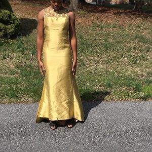 COPY - Terani Couture Gold Prom/Formal Gown